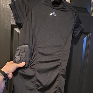 Adidas Black Sports Tee with Elbow Padding